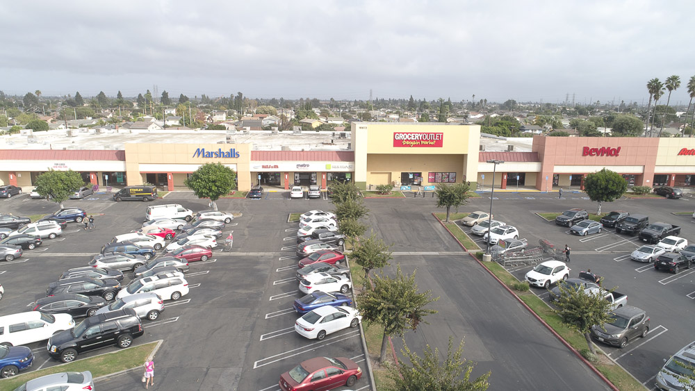 Aerial Photography of a shopping center in South Bay California