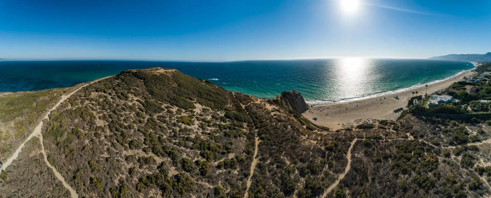 Beautiful view of the Pacific Ocean from Point Dune in Malibu California
