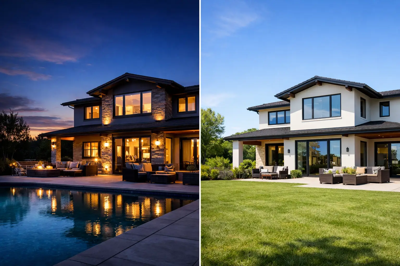 Twilight Photos vs Daytime Exteriors Compared